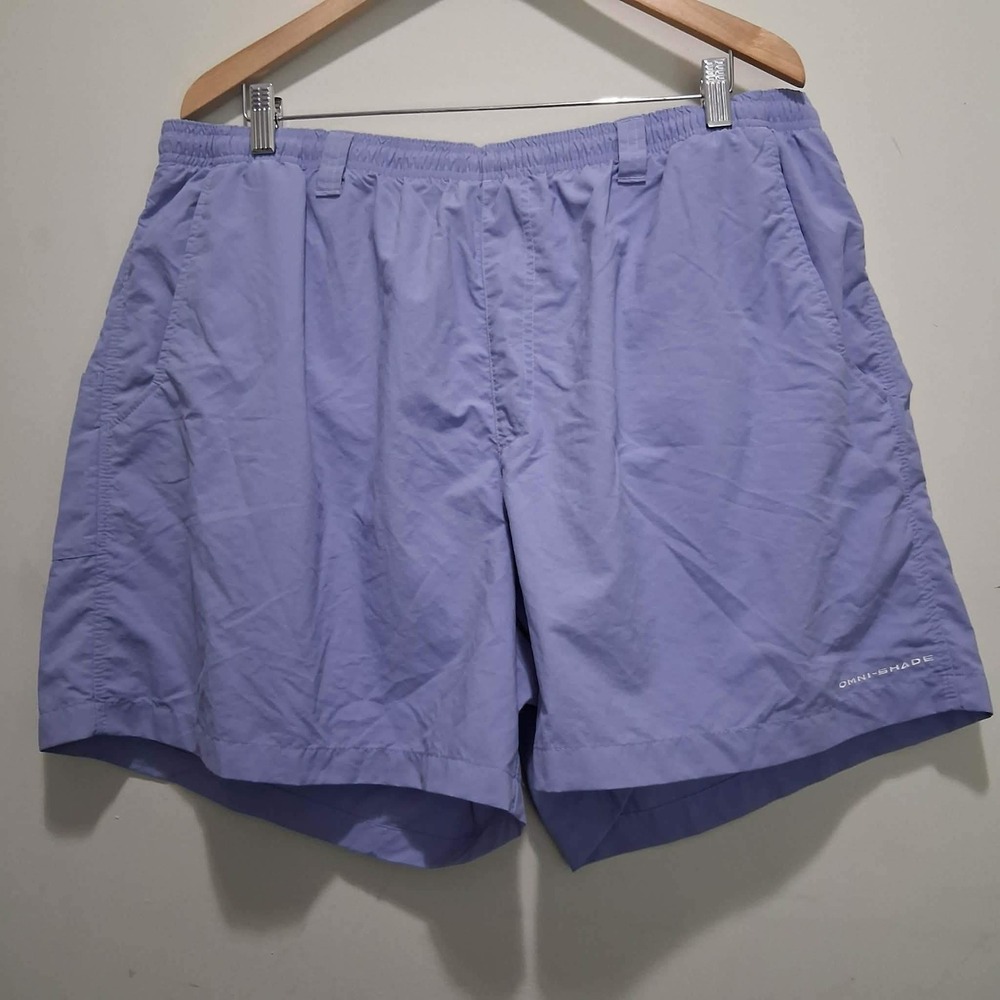 Columbia PFG Mens XXL Purple Omni-Shade Fishing Shorts FM4009 Periwinkle